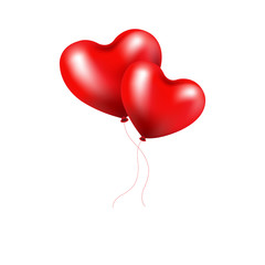 Obraz na płótnie Canvas Red Balloons Heart