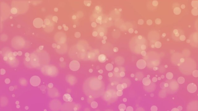 Animated orange pink bokeh background with glowing particle lights.