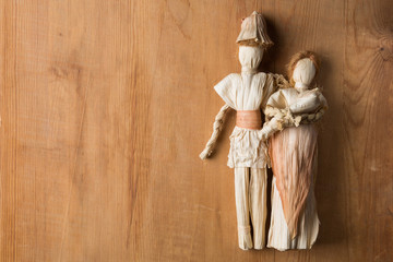 Traditional ukraininal  dolls from dry corn leaves