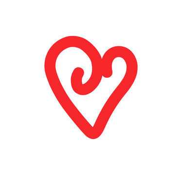 Doodle heart icon