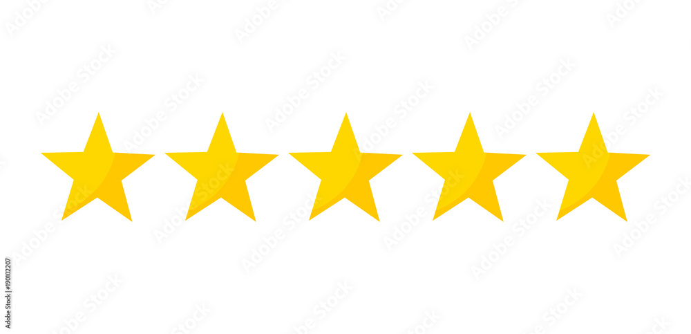 Wall mural five stars rating