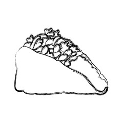 Taco mexican food icon vector illustration graphic design