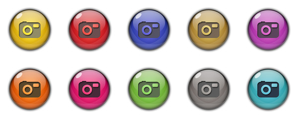 Camera Button icon 3D Multicolor