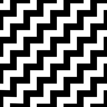 Memphis style chevron zigzag seamless pattern.