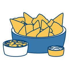 Nachos mexican food icon vector illustration graphic design