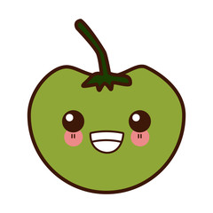 Tomato fresh vegetable cute kawaii cartoon vector illustration