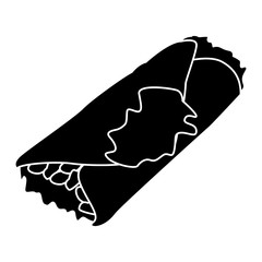 Mexican burrito food icon vector illustration graphic design