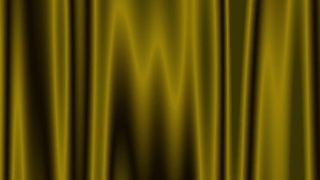 Gold colored abstract closed curtain motion background.