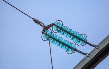High-voltage electrical insulator electric line