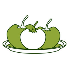 Tomatos vegetables dish icon vector illustration graphic design