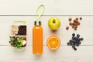 Lunch boxes for kid. Healthy snack for school dinner