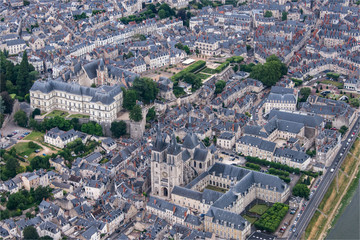 Vue aérienne du château de Blois en France