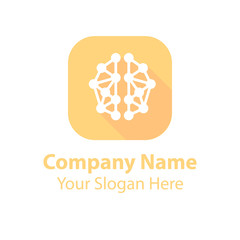 Brain logo design, learning and design icons