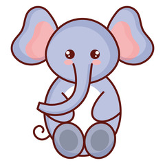 cute and tender elephant character