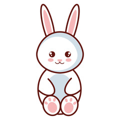 cute and tender rabbit character