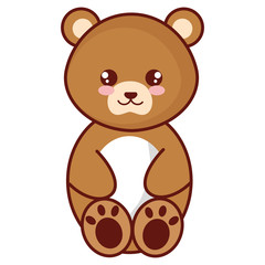 Obraz na płótnie Canvas cute and tender bear character