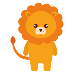 cute and tender lion character