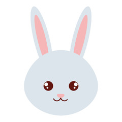 cute and tender rabbit head character