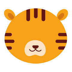 cute and tender tiger head character