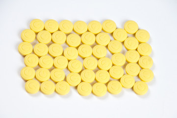 Opioid painkillers crisis and drug abuse concept. Opioid and prescription medication addiction epidemic. Different kinds of multicolored pills. Pharmaceutical medicament background