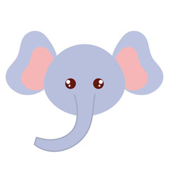 cute and tender elephant head character