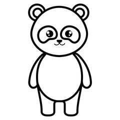 cute and tender bear panda character