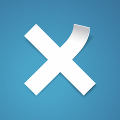 Obraz premium Cross symbol designed in paper art style.