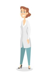 Isolated doctor with clipboard.