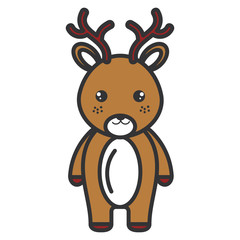 cute and tender reindeer character