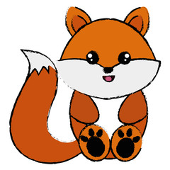cute and tender fox character