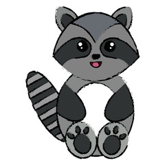 cute and tender raccoon character