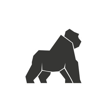 Geometric gorilla icon 