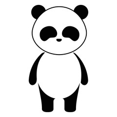 cute and tender bear panda character vector illustration design