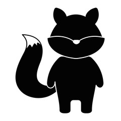 cute and tender fox character vector illustration design