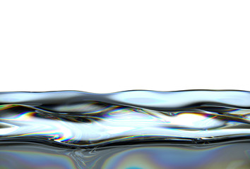 Oil or gasoline waves with oily pattern isolated