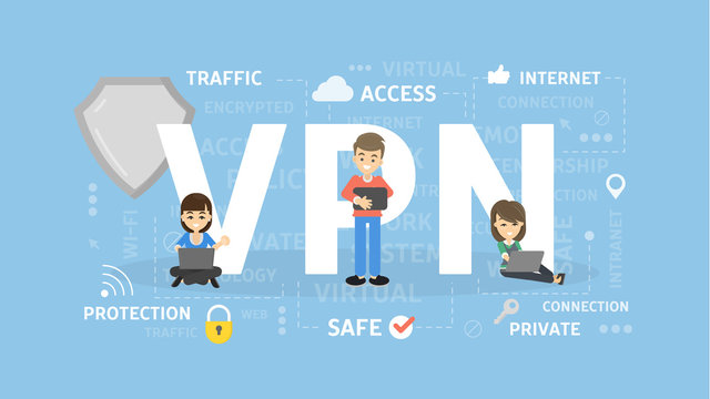 VPN concept illustration.