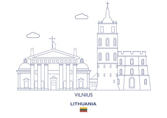 Vilnius City Skyline, Lithuania