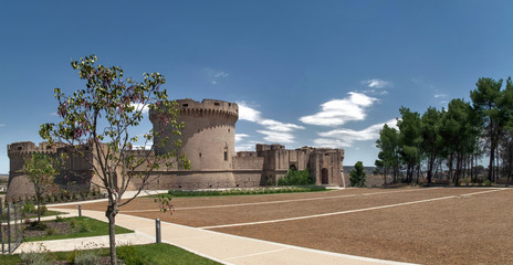 Matera, Castello Tramontano sulla collina di Lapillo - panorama