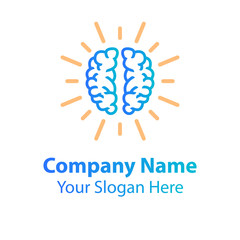 Brain logo design, learning and design icons