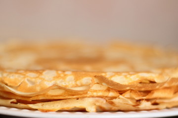 Pancakes . Thin and round. Russian food. Carnival day. Shrovetide, pancake week.