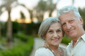 beautiful caucasian senior couple