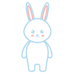 cute and tender rabbit character vector illustration design