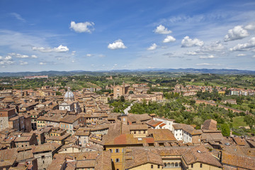 Fototapeta na wymiar Siena, Italy. Historical center and picturesque surroundings of the city