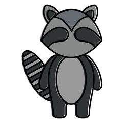 cute and tender raccoon character
