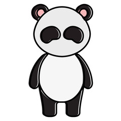 cute and tender bear panda character