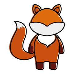 cute and tender fox character