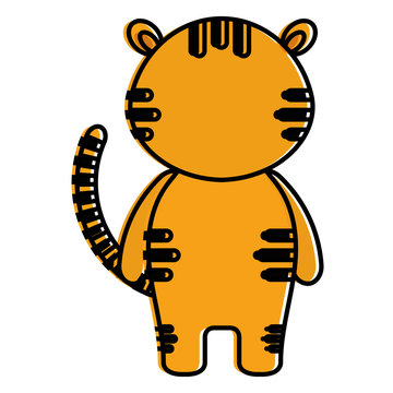 cute and tender tiger character