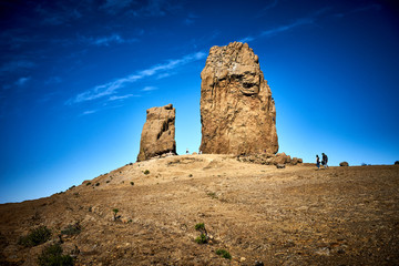 Fototapeta premium Roque Nublo - Gran Canaria - Tejeda - Blue sky over Canary Islands