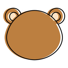 cute and tender bear head character vector illustration design