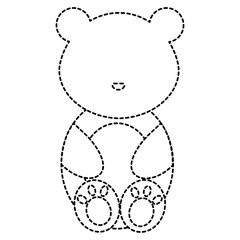 cute and tender bear character vector illustration design